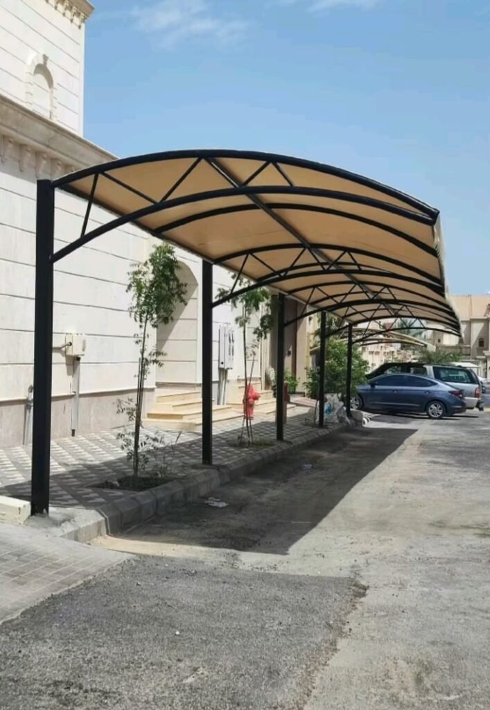 تفصيل مظلات سيارات قماش حسب المقاس بالرياض.